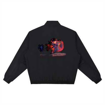 LOVEOMNI: THE LONELY MAN IN A WORLD OF LOVE Collar Bomber Jacket
