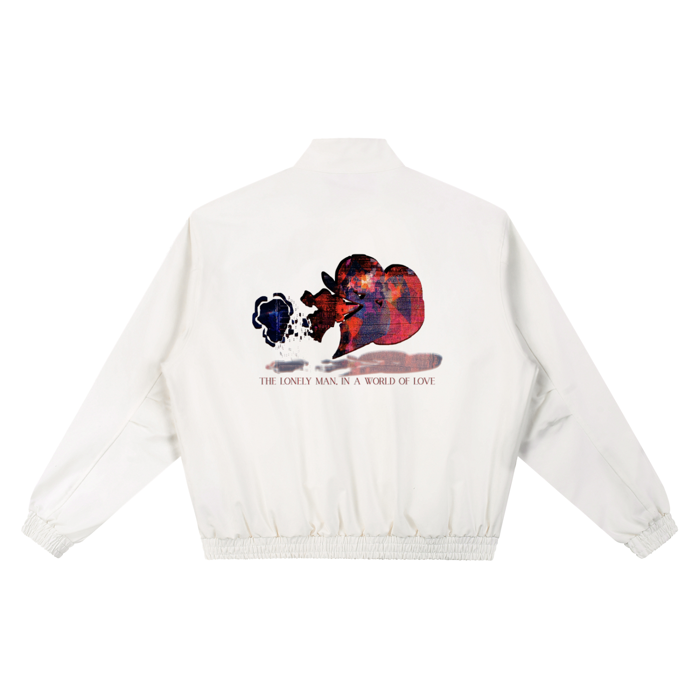 LOVEOMNI: THE LONELY MAN IN A WORLD OF LOVE Collar Bomber Jacket