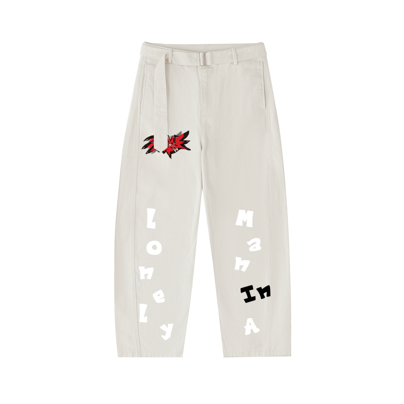 LOVEOMNI: LONELY MAN IN A WORLD OF LOVE Chinos