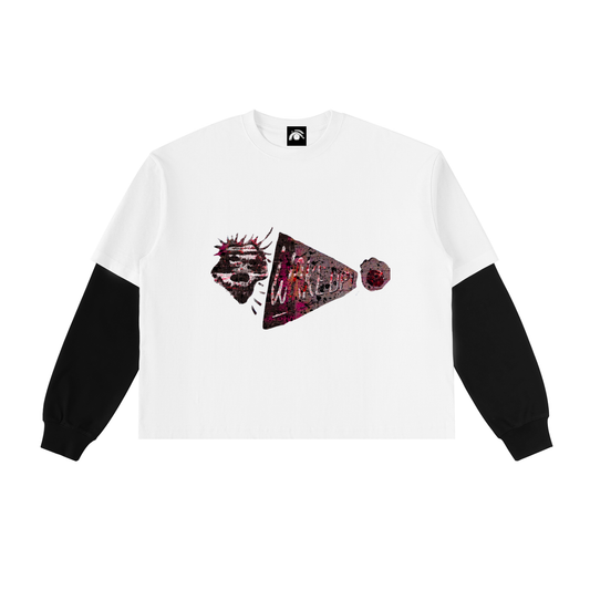 Used To Discomfort Layered Long Sleeve Shirt