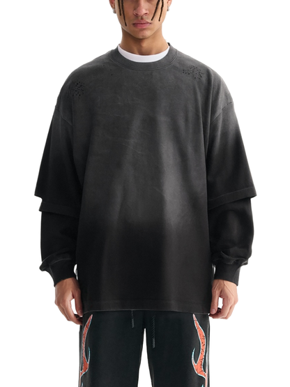 Reserved By Pauciloquentcy Faux-Layered Shirt
